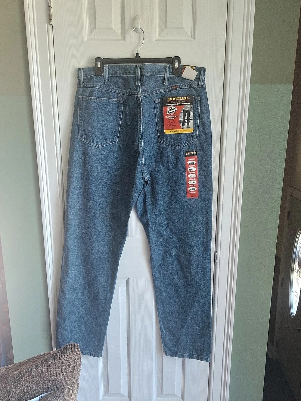 Rustler Advantage Regular Fit Straight Leg Jeans Waist 38